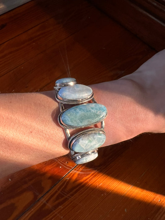 Five Stone Larimar Cuff