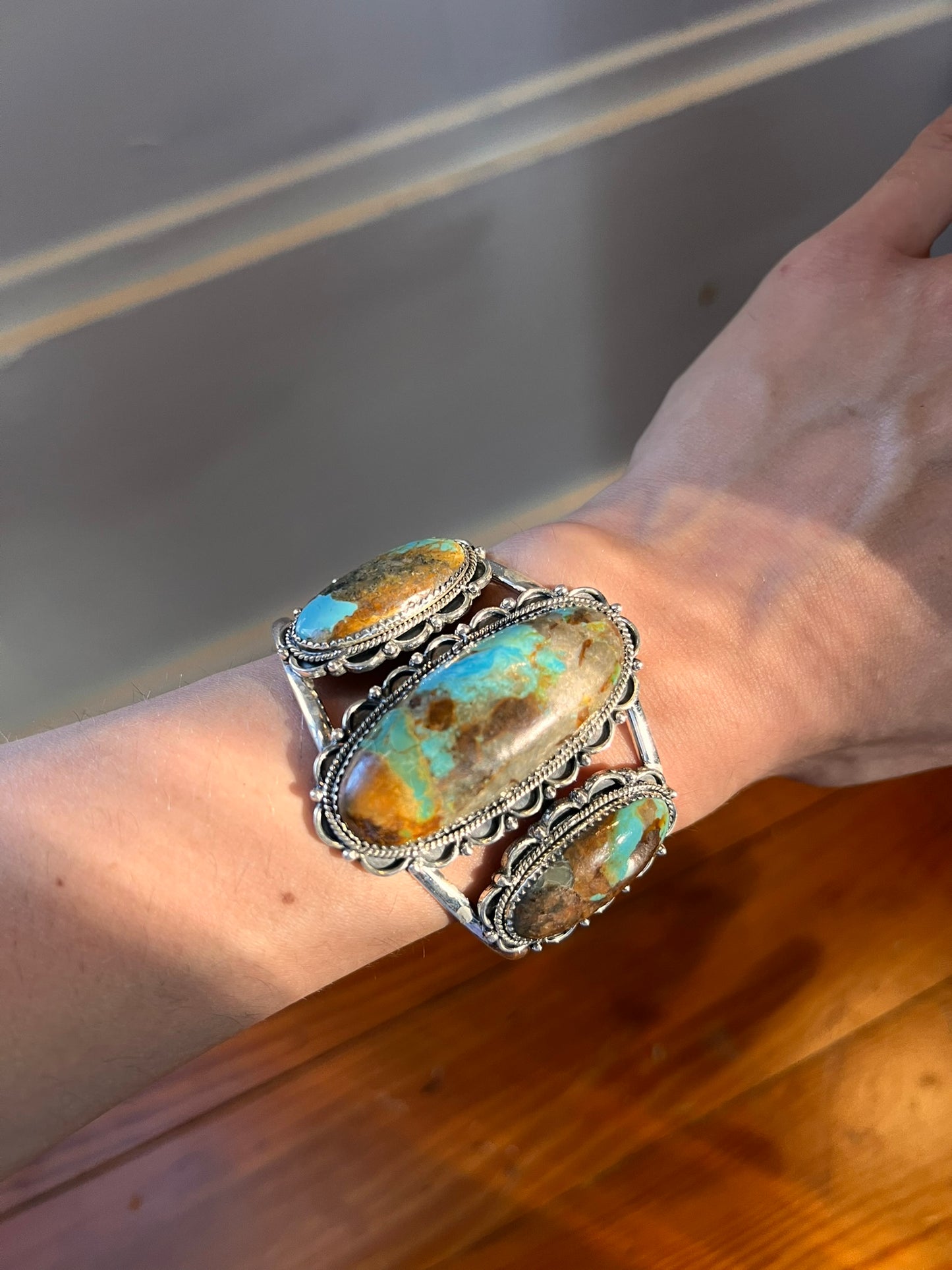 Triple Turquoise Cuff