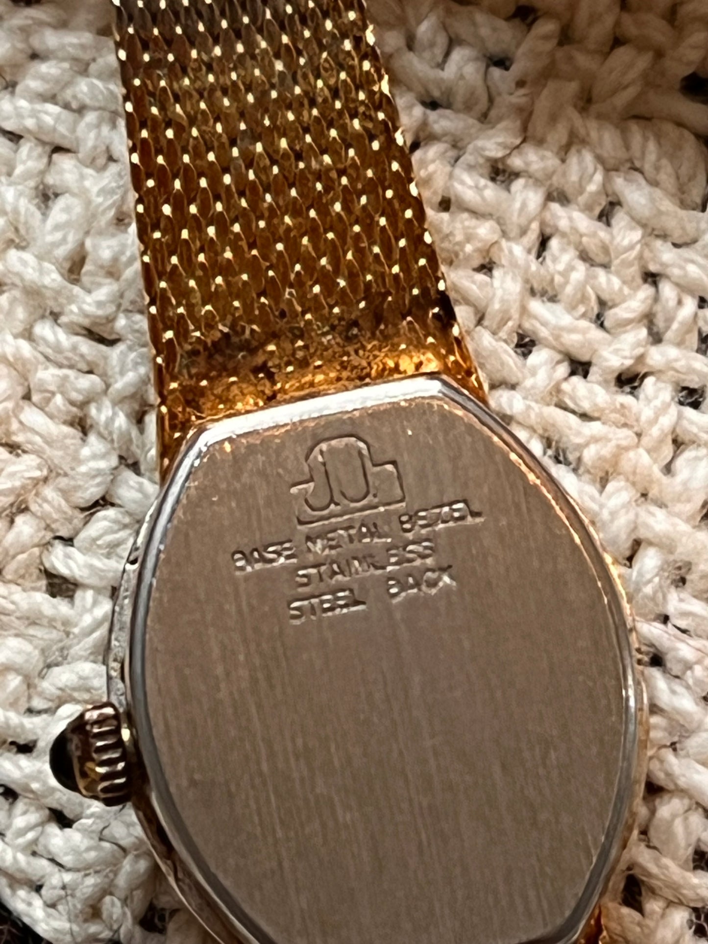 Jules Jurgenson Diamond Bezel Gold Filled Watch