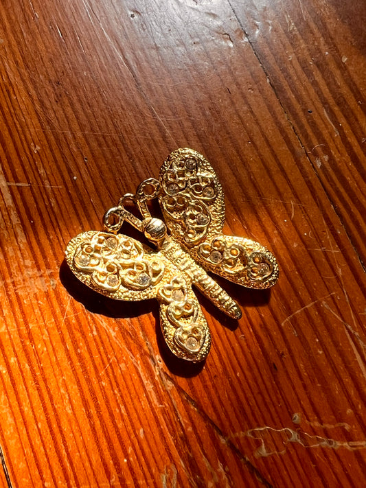 Gold Butterfly Pendant