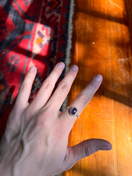 Round Amethyst Ring