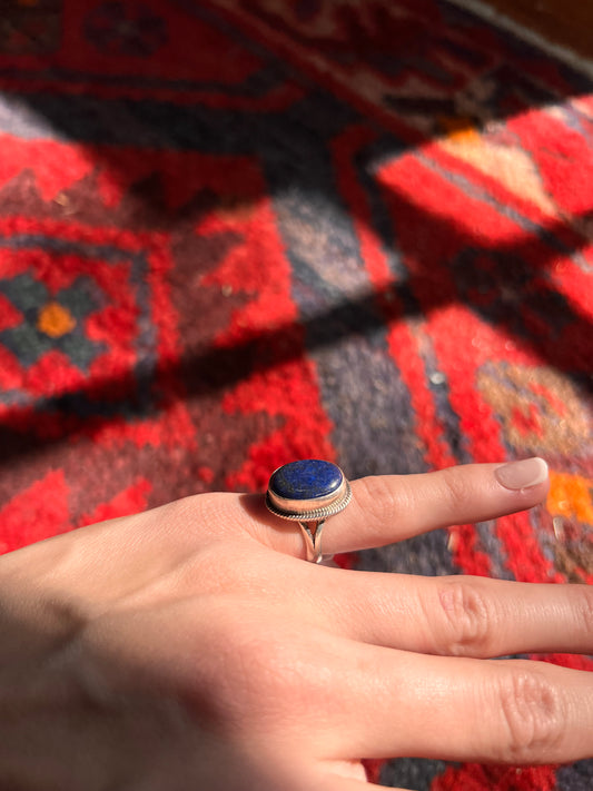 Round Lapis Ring