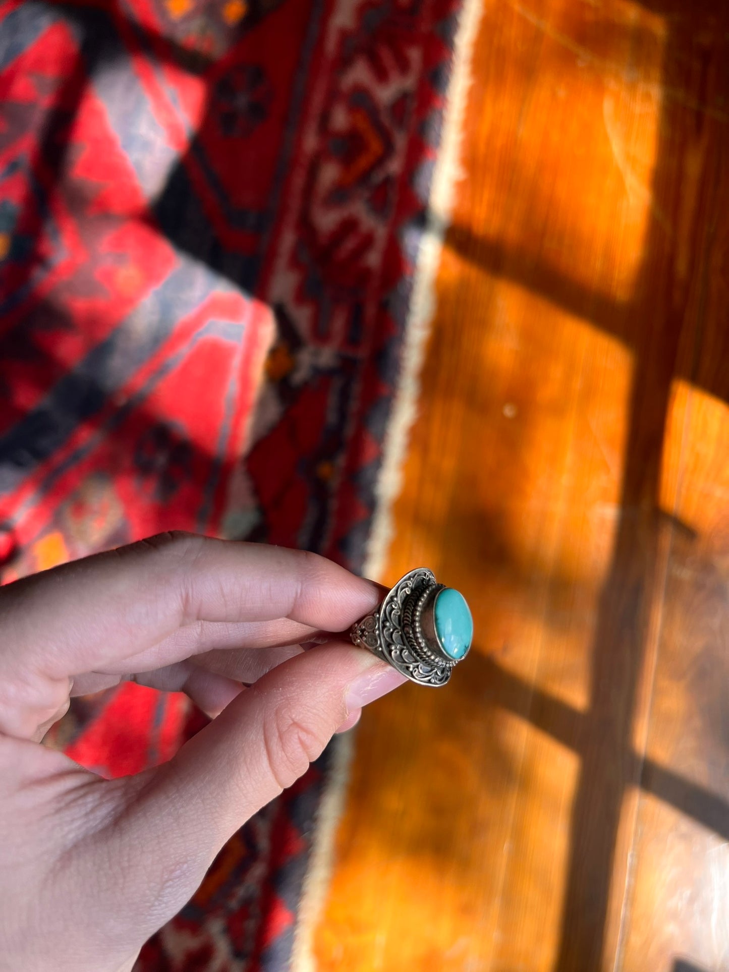 Round Turquoise Ring